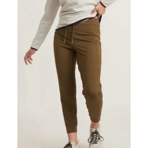 Marine Layer Slim Sport Jogger Pants Rib Drawstring Waist Olive Green NWT Small - Picture 2 of 9